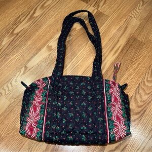 Vintage Vera Bradley Indiana Holly and Ribbons Shoulder Bag